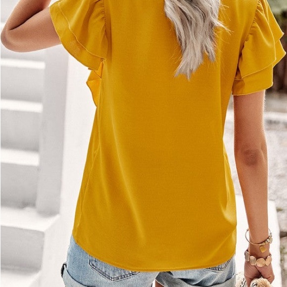 #25 Sunset Ruffle Top - Picture 4 of 4